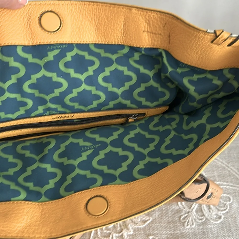 Oryany Lyssie Soft Pebbled Leather Color-Block Tote Shoulder Bag - Picture 14 of 15